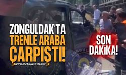 Zonguldak'ta Trenle Otomobil Çarpıştı: Araç Hurdaya Döndü!