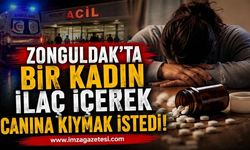 Zonguldak'ta Bir Kadın İlaç İçerek Canına Kıymak İstedi!