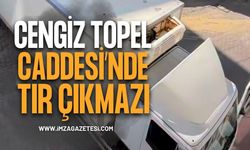Cengiz Topel Caddesi’nde TIR Çıkmazı: Trafik Kısa Süreliğine Kilitlendi