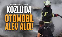 Kozlu’da Park Halindeki Otomobil Alevlere Teslim Oldu