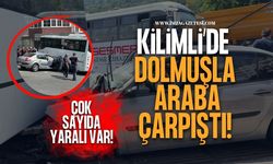 Kilimli'de Dolmuşla Araba Çarpıştı! Çok Sayıda Yaralı Var!