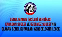 GMİS KARADON VE ÜZÜLMEZ ŞUBELERİNİN GENEL KURULLARI YAPILACAK