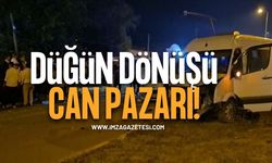 Düğünden Dönen Minibüs Kaza Yaptı! 21 Yaralı!