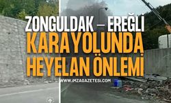 Zonguldak - Ereğli Karayolunda Heyelan Önlemi