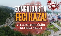Zonguldak'ta Feci Kaza! Yolcu Otobüsünün Altında Kaldı!