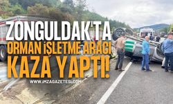 Zonguldak'ta Orman İşletme Aracı Kaza Yaptı