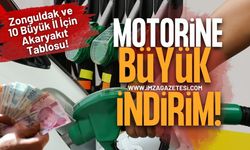 Motorine Büyük İndirim! Zonguldak ve On Büyük İl İçin Akaryakıt Tablosu