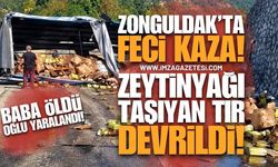 Zonguldak Devrek'te Feci Kaza: Zeytinyağ Taşıyan Tır Duvara Çarptı, Baba Hayatını Kaybetti!