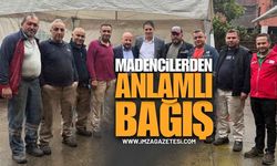 Zonguldak'ta Madencilerden Anlamlı Bağış!