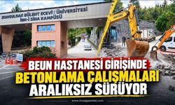 BEUN Hastanesi Girişinde Betonlama Çalışmaları Aralıksız Sürüyor