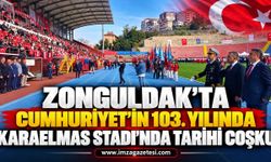 Zonguldak'ta Cumhuriyet'in 103. Yılında Karaelmas Stadı'nda Tarihi Coşku
