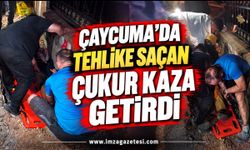 Çaycuma’da Tehlike Saçan Çukur Kaza Getirdi