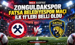 Zonguldakspor Fatsa Belediyespor maçı ilk 11’leri belli oldu