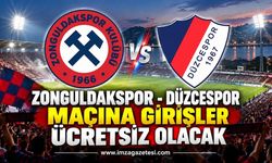 Zonguldakspor - Düzcespor Maçına Girişler Ücretsiz Olacak