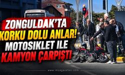 Zonguldak'ta Korku Dolu Anlar: Motosiklet İle Kamyon Çarpıştı