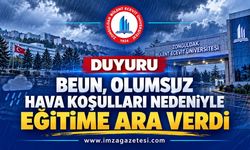 BEUN, Olumsuz Hava Koşulları Nedeniyle Eğitime Ara Verdi