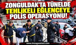 Zonguldak'ta Tünelde Tehlikeli Eğlenceye Polis Operasyonu