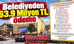 Belediyeden 63.9 Milyon TL Ödeme…