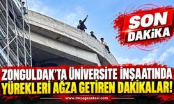 Zonguldak'ta Üniversite İnşaatında Yürekleri Ağza Getiren Dakikalar