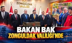 Bakan Bak Zonguldak Valiliği'nde