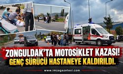 Zonguldak’ta Motosiklet Kazası. Genç Sürücü Hastaneye kaldırıldı...