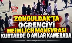 Zonguldak’ta Öğrenciyi Heimlich Manevrası Kurtardı. O Anlar Kamerada