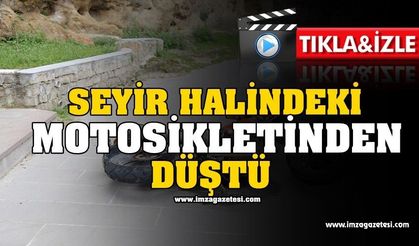 Seyir Halindeki Motosikletten Düştü!