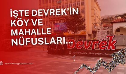 İşte Devrek'in köy ve mahalle nüfusları...