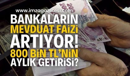 Bankaların Mevduat Faizleri Artıyor: 800 Bin liranın aylık getirisi?