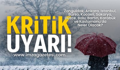 Zonguldak, Ankara, İstanbul, Bursa, Kocaeli, Sakarya, Düzce, Bolu, Bartın, Karabük ve Kastamonu'da hava durumu