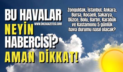 Zonguldak, İstanbul, Ankara, Bursa, Kocaeli, Sakarya, Düzce, Bolu, Bartın, Karabük ve Kastamonu'da hava durumu
