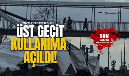 Zonguldak'ta üst geçit kullanıma açıldı!