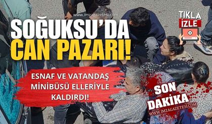Zonguldak Soğuksu'da Can Pazarı! Vatandaşlar Minibüsü Elleriyle Kaldırarak Yaralıyı Kurtardı!