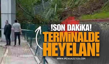 Zonguldak'ta Facia: Otobüs Terminalinde Korkutan Heyelan!