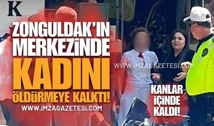Zonguldak Merkezde Olay: Seç-Al Market Önünde Kadına Saldırdı!