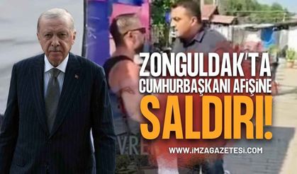 Devrek’te Cumhurbaşkanı Erdoğan’ın Afişine Çirkin Saldırı: Polis Müdahale Etti