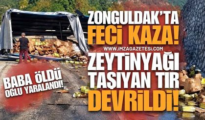Zonguldak Devrek'te Feci Kaza: Zeytinyağ Taşıyan Tır Duvara Çarptı, Baba Hayatını Kaybetti!