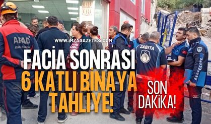 Çökme Faciası Sonrasinda 6 Katlı Binaya Tahliye