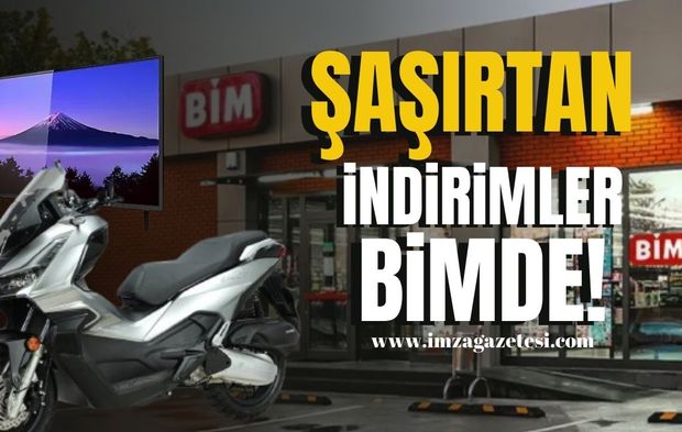 Motosikletten televizyona birbirinden çeşitli ürünleriyle bu hafta BİM'de...