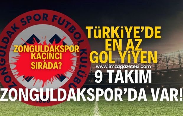 Türkiye'de en az gol yiyen 9 takım! Listede Zonguldakspor'da var!