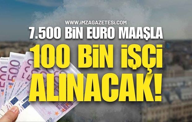 Türkiye'den 7.500 Euro Maaşla 100 Bin İşçi Alınacak!