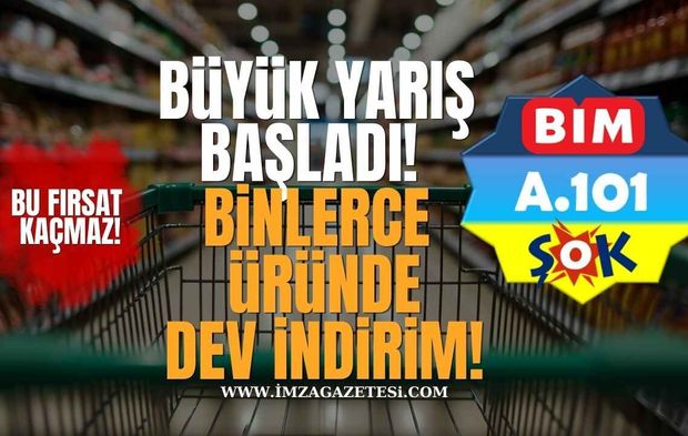 Market Devleri Yarışa Girdi! Binlerce Üründe Dev İndirim! Bu Fırsat Kaçmaz!