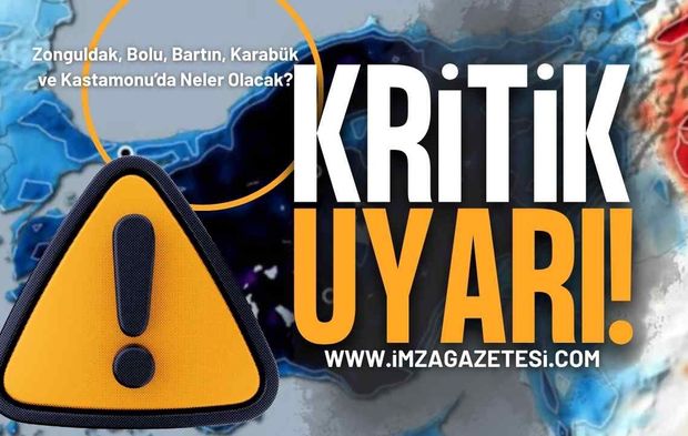 Zonguldak, Bolu, Bartın, Karabük ve Kastamonu İçin Uyarı Verildi