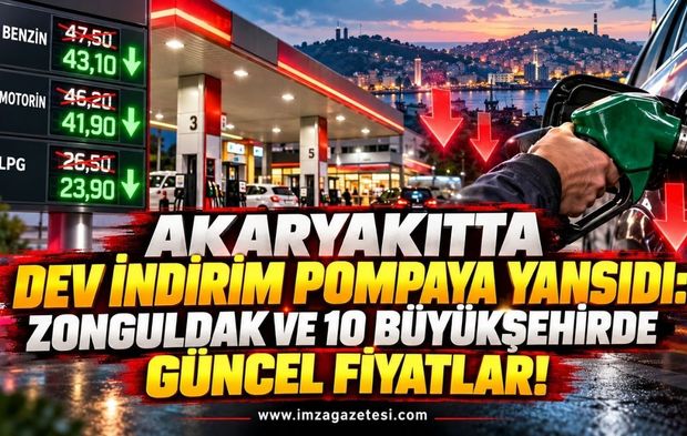 Akaryakıtta Dev İndirim Pompaya Yansıdı: Zonguldak ve 10 Büyükşehirde Güncel Fiyatlar!