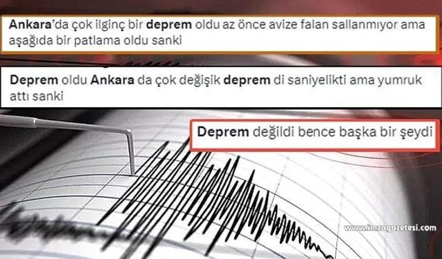 Ankara'da 2,7'lik Korkutan Deprem...