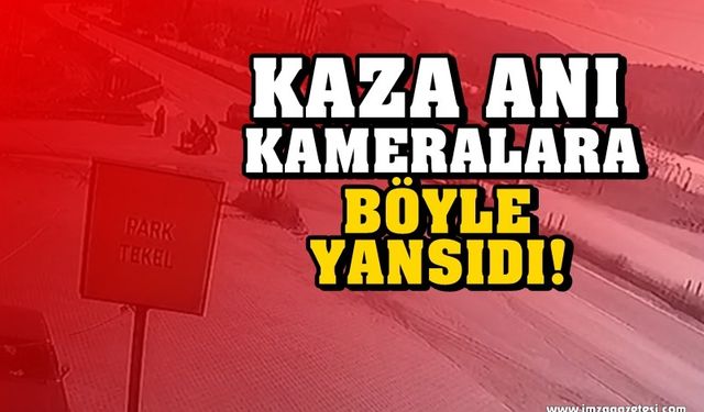 4 Kişinin Yaralandığı Kaza Anı Kameralara Yansıdı!