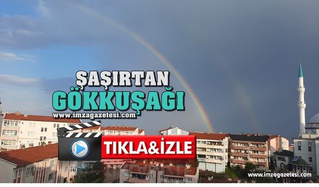 Zonguldak'ta şaşırtan gökkuşağı...