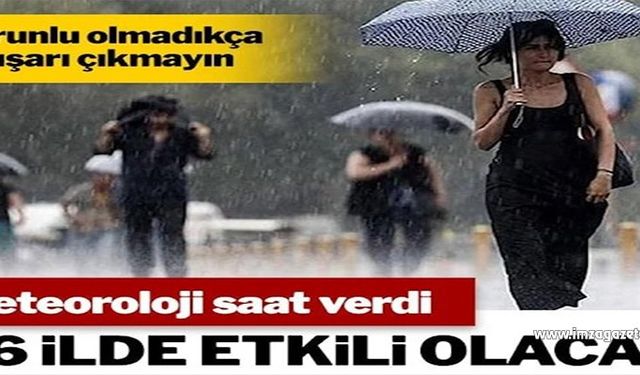 66 ilde sağanak yağış bekleniyor!..