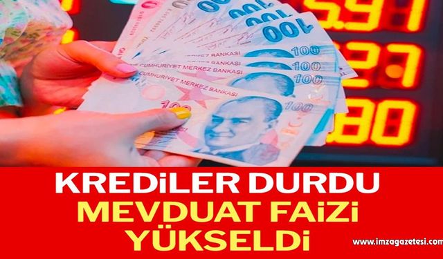 Krediler durdu, mevduat faizi yükseldi…