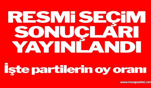 Resmi seçim sonuçları yayımlandı: İşte partilerin TBMM’deki sandalye sayısı…